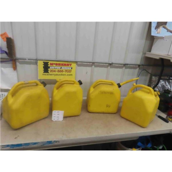 (4) 5 Gal Gas Cans