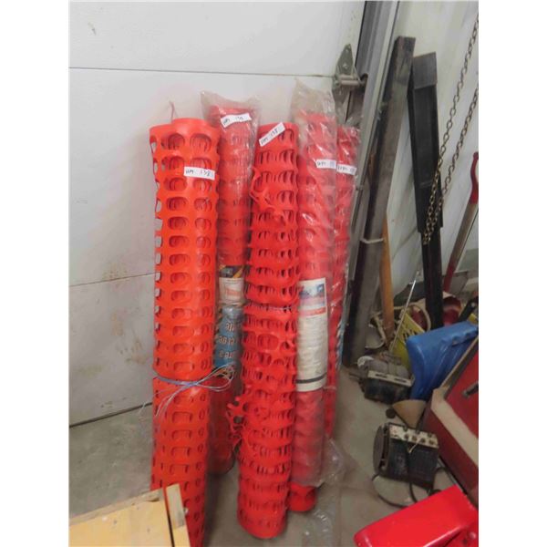 5 Rolls of Plastic Snow Fence 48" Tall