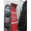 Image 4 : 4 Items; 66" Poly Sleigh, 60" Metal Sleigh, Snowboard, Wake Board