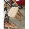 Image 8 : Rustic Cabin Wood Table + 3 Stools 29" x 30" x 30"
