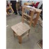 Image 7 : Rustic Cabin Wooden Table + 3 Chairs 29" x 30"x 30"