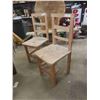 Image 5 : Rustic Cabin Wooden Table + 4 Chairs 29" x 30"x 30"