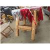 Image 6 : Rustic Cabin Wooden Table + 4 Chairs 29" x 30"x 30"