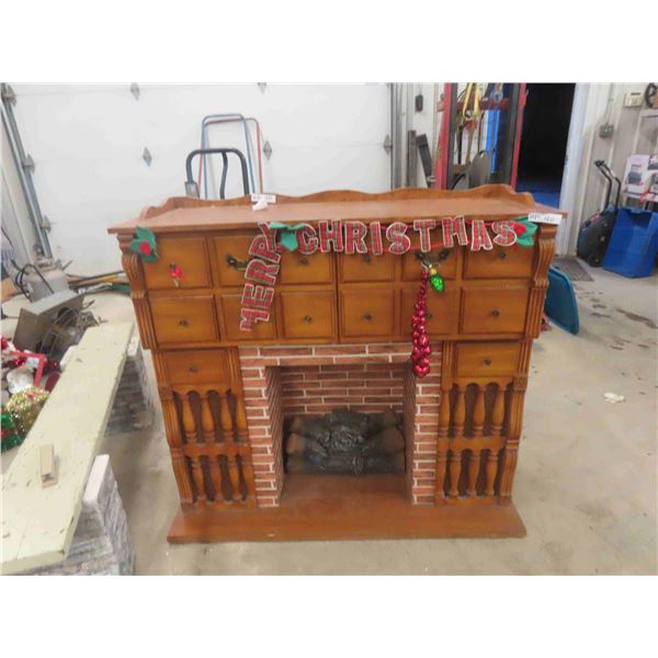 Fireplace / 1bar / 8 Track / Record Player 17" x 43" x 48"