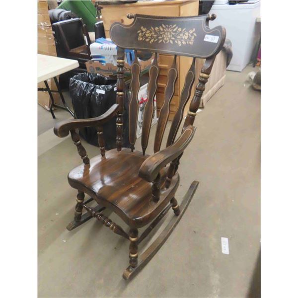 Heavy Wooden Rocker Chair