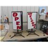 Image 1 : Open & Welcome Wind Twirl 2 Sided Sidewalk Signs