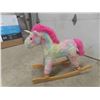Image 6 : Giant Pink Unicorn 39" x 46" & 1 Rocking Unicorn 12" x 24" x 28"