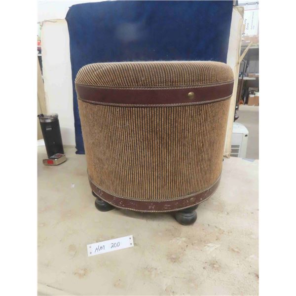 Vintage Foot Stool with Storage 16" t x 17" w