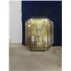 Image 3 : 2 Gold Colored Light Fixtures ; 10" X 14" Wall Mount, 22" x 22" Ceiling Mount