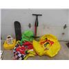 Image 1 : New Skateboard, Pogo stick, Inflatable Tube, Booster Seat, plus more