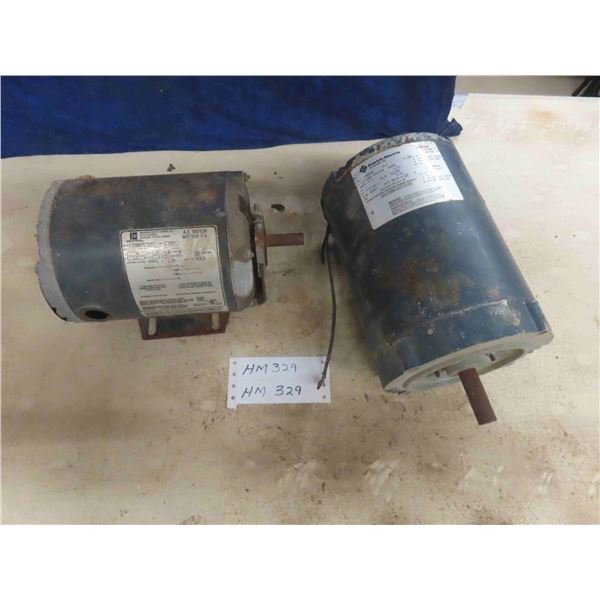 2 Electric Motors 1/3 HP Emerson Electric + Franklin Electric 1 HP
