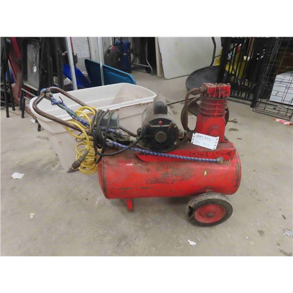 3/4 HP Compressor on Casters with Air Hose + Chuck