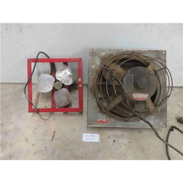Exhaust Fan with 1/4 HP 19" x 19" & 14" x 14" Steel Frame with Electric Fan