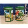 Image 7 : Kitchen Sunflower 3 pc Canister Set, Metal John Deere Salt + Pepper Shakers, 