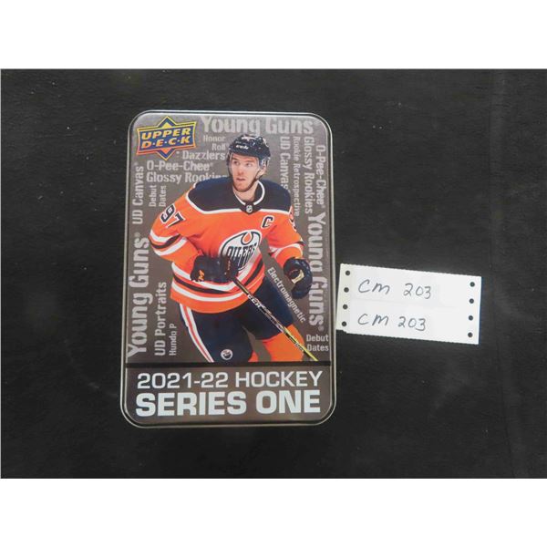 Tin Full of Upper Deck Hockey Cards