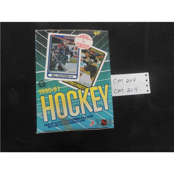 1990/91 O-Pee-Chee Unopened Box w/ Gretzky Box Bottom