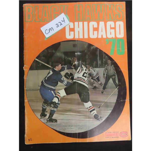 1970 Chicago Black Hawks Montreal Canadiens Magazine