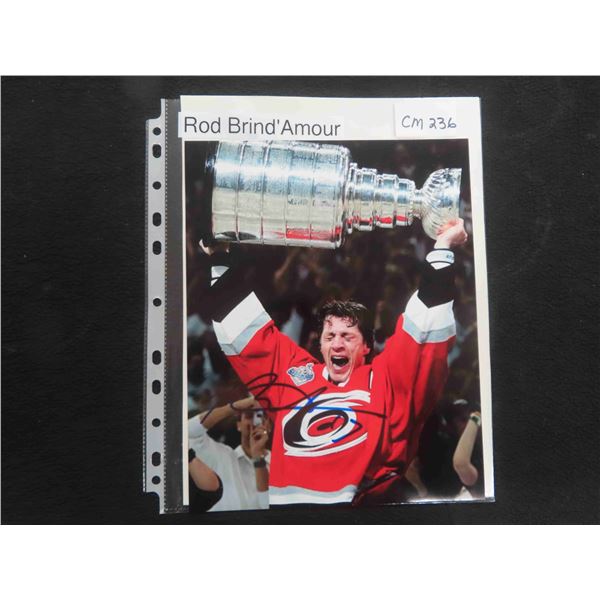 Autographed Rod Brind Amour Caroline Hurricanes 8"x 10"