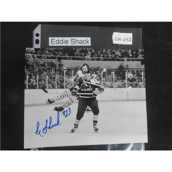 Autographed Eddie Shack Buffalo Sabres 8" x 10" 