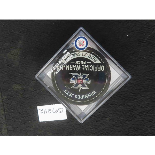 Winnipeg Jets 10th Season Official Warm Up Used Puck 