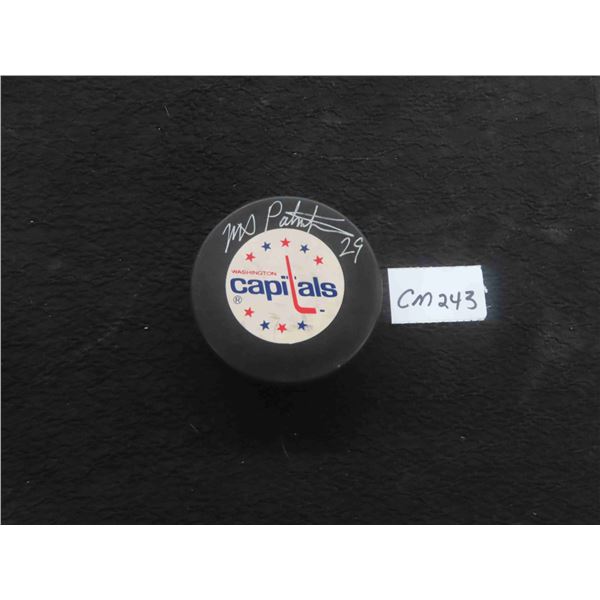 Autographed Mike Palmateer Washington Capitals Puck