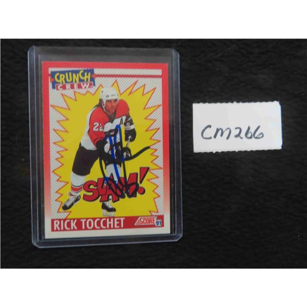 Autographed Rick Tocchet Philadelphia Flyers Card