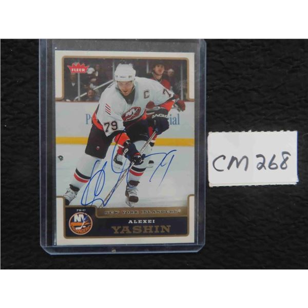 Autographed Alexei Yashin New York Islanders Card
