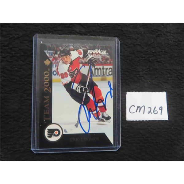 Autographed Eric Lindros Philadelphia Flyers Card