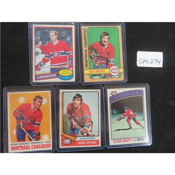 5 Assorted Montreal Canadiens Cards