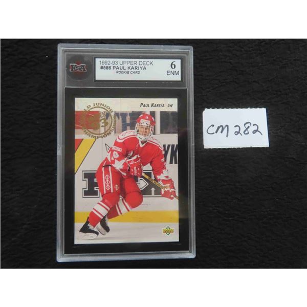 Graded Paul Kariya Rookie Card
