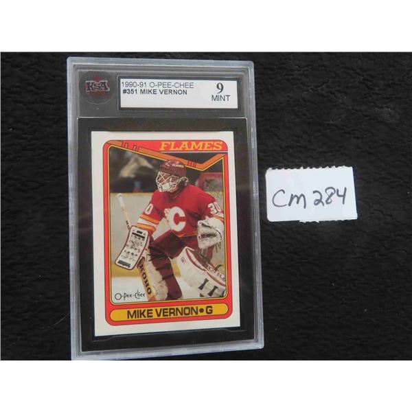 Graded Mike Vernon Calgary Flames Card