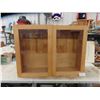 Image 1 : Double Door Wooden Display Cabinet with Glass + 2 Shelves
