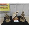 Image 1 : Franklin Mint Owl 10" Tall & 2 Chalkware Knights