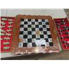 Image 2 : Oriental Design Fancy Folding Chess with Most Pieces - Extended 19" x 19"