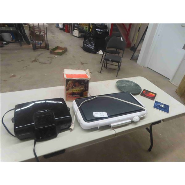 Hamilton Beach 2 Sided Gril, Toastmaster Electric Griddle, Fondue Set, Lazy Suzie