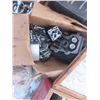 Image 2 : Pallet Lot of Motorcycle Engine Parts ; heads, Gauges  - 1 box marked Harley Davidson 