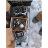 Image 4 : Pallet Lot of Motorcycle Engine Parts ; heads, Gauges  - 1 box marked Harley Davidson 