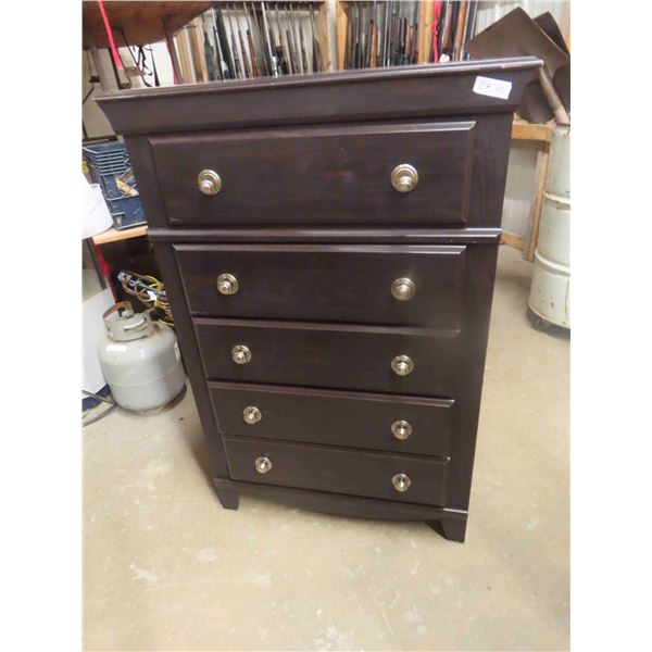 Modern Dresser - 5 Drawer 16  x 32  x 48 