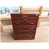 Image 1 : Modern 5 Drawer Dresser - Wood 18" x 38" x 46"