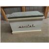 Image 1 : Wood Painted Chest with Padded Top to Sit On 21" X 24" x 38"