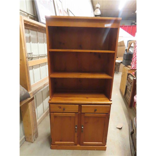 Pine Step Back Cabinet - 2 pc 16" x 33" x 71"