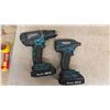 Image 2 : Makita Cordless 18V Items; Drill, Impact, Flashlight, 2 Chargers, 4 Batteries, Radio, 