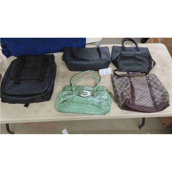 2 Guess Purses , 2 Steve Madden Purses, Backpack/ Laptop Bag