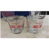Image 2 : 5 Glass Measuring Cups - Pyrex + Fire King ; 1 - 4 Cups