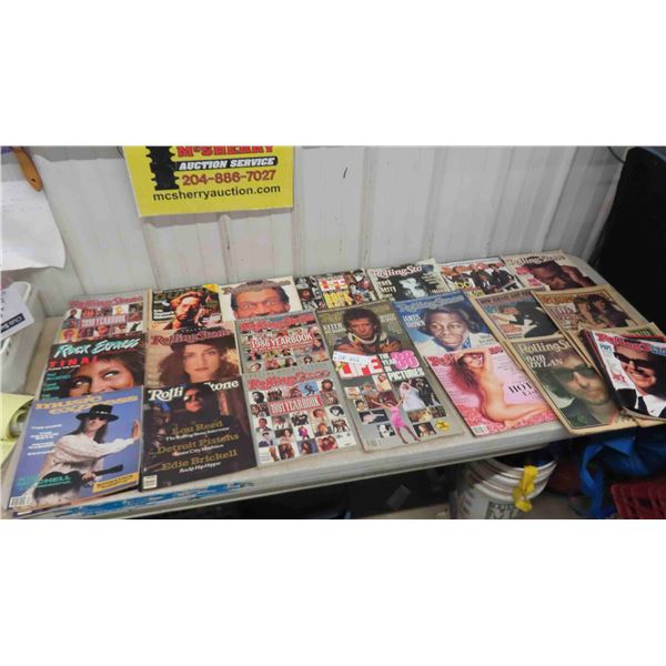 24 Magazines + Newspapers ; Rolling Stones, Rock Express, Guitar - 1970s, 80s, 90s,