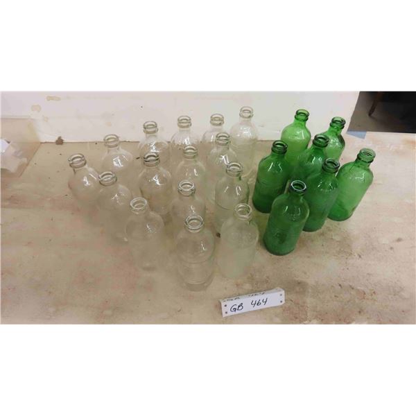 22 Collectible Pepsi Cola + 7Up, 10oz No Deposit No Return Bottles 6.5" Tall, 