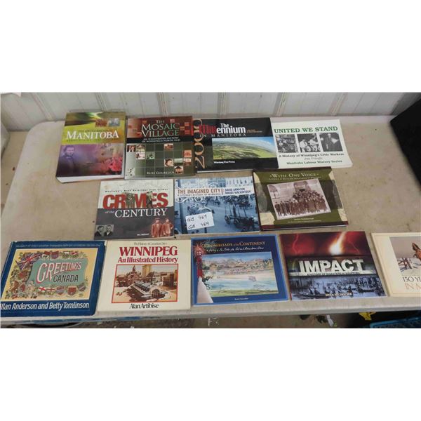 12 Historical Books of Winnipeg + Manitoba ; Crossroads of The Continent - Fork of
