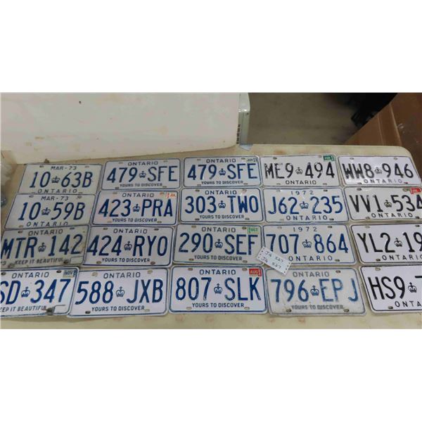 20 Ontario License Plates