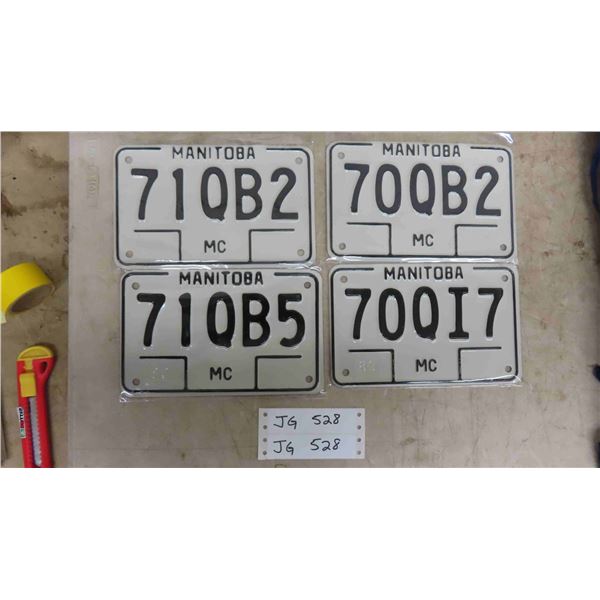 (4) 1983 Manitoba Motorcycle Plates