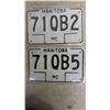 Image 3 : (4) 1983 Manitoba Motorcycle Plates